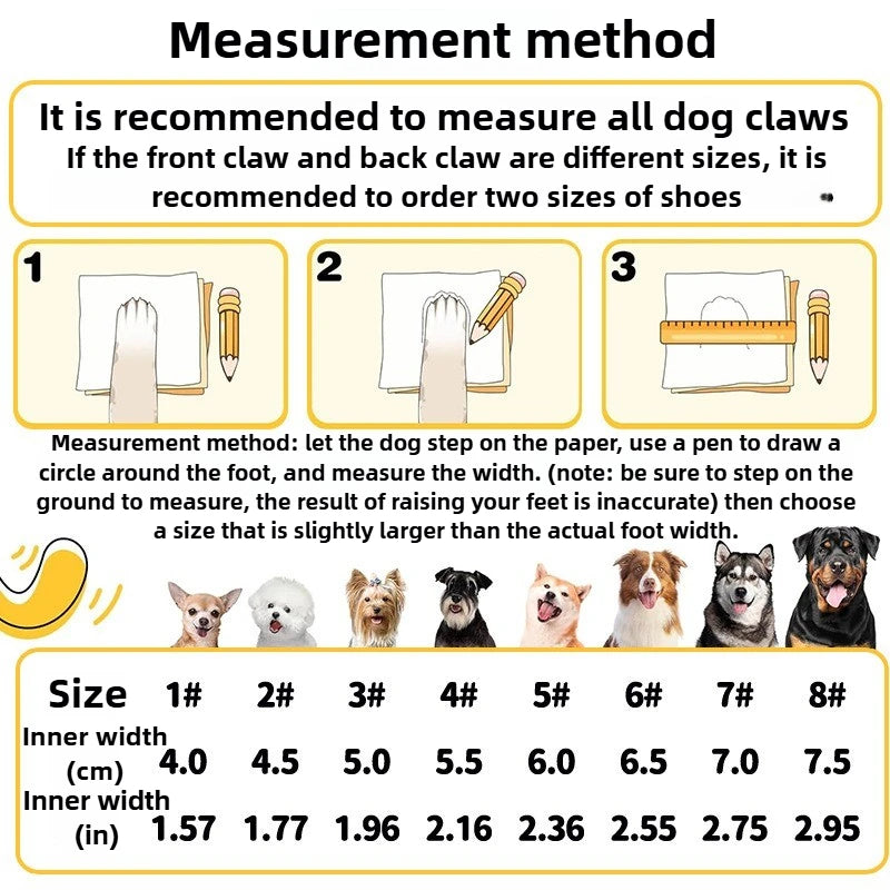 Walk 4 Pcs Dog Shoes Waterproof Small Large Breeds Dog Shoes Breathable Reflective Tape Dogs Walking Non Slip Pet Product